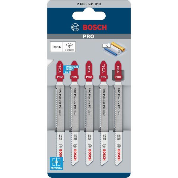 Bosch - Stichsägeblatt PRO Plastics PC clean 2608631010 T101A Stichsägeblatt