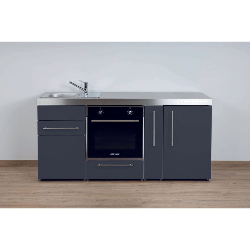 Stengel - Mini-Küche Miniküche Premiumline MPBSG180AKSKSreBliS Schiefergrau