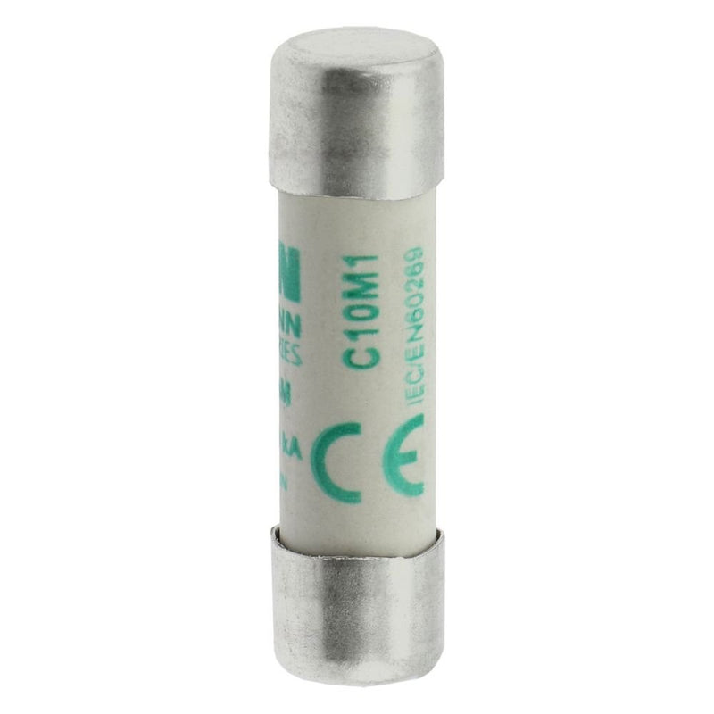 Eaton - Zylindrische Sicherung Sicherungseinsatz Nieders. C10M1 1A AC 500V 120kA − 10 Stück