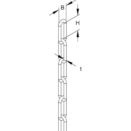 Niedax - Kette Gliederkette KF-4 − 30 Meter