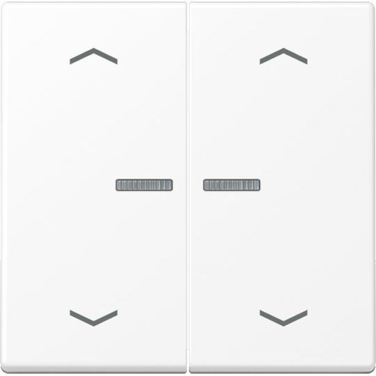 Jung - Abdeckung/Bedienelement für Installationsschalterprogramme Wippe mit Lichtleiter A 102 KO5P BF WWM schneeweiß matt