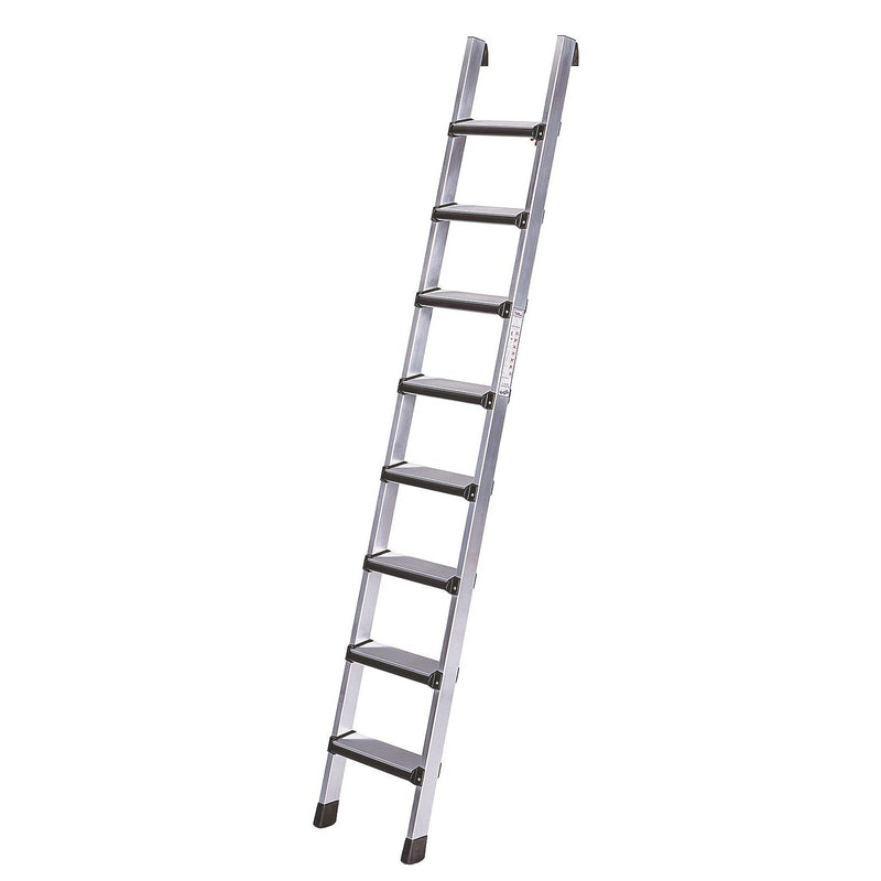ILLER-LEITER - Stufenleiter Stufenanlegeleiter 48507 eloxiert, 7 Stufen