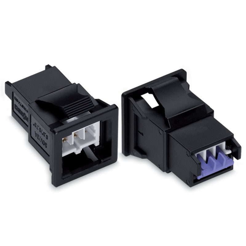 WAGO - Geräteanschluss für steckbare Gebäudeinstallation Snap-In-Stecker 893-2032 2-polig,Kod. F,lgr − 50 Stück