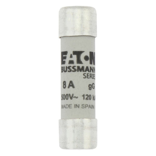 Eaton - Zylindrische Sicherung Sicherungseinsatz Nieders. C10G8 8A AC 500V 120kA − 10 Stück