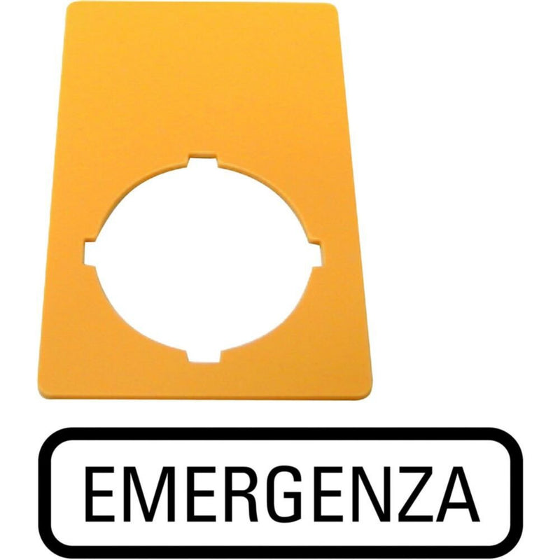 Eaton - Bezeichnungsschild für Befehlsgeräte NOT-AUS-Schild M22-XZK-I99 EMERGENZA − 10 Stück