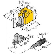 Turck - Induktiver Näherungsschalter Sensor BI10-QN26 #4470224 induktiv