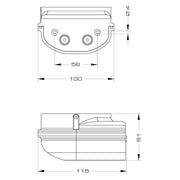 Grothe - Signalsäulenelement, Anschlussmodul Basismodul Wand BMW 8915 90-240V AC