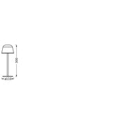 Ledvance - Tischleuchte LED-Akku-Tischleuchte E.S.Table CCT D.Gray CCT, USB, Dark Gray