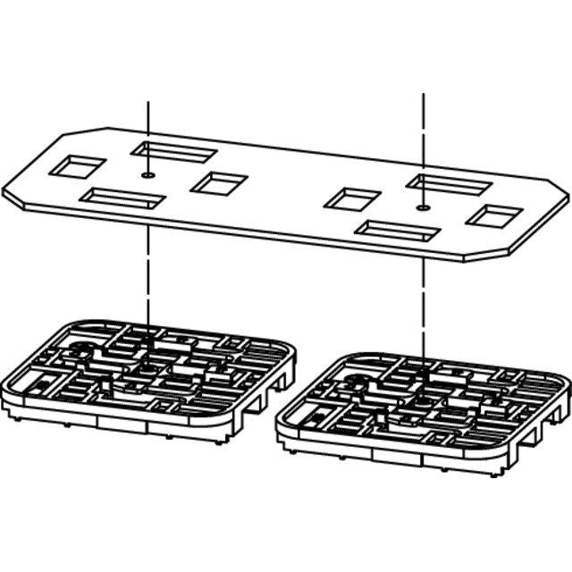 Telegärtner - Zubehör/Ersatzteile für LWL-Technik Befestigungs-Set 100022201 für Micro Spleissbox