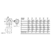 Bals Elektrotech - CEE-Anbausteckdose (IEC 60309) Anbausteckdose geneigt 32A 12880 3p 230V 6h IP44