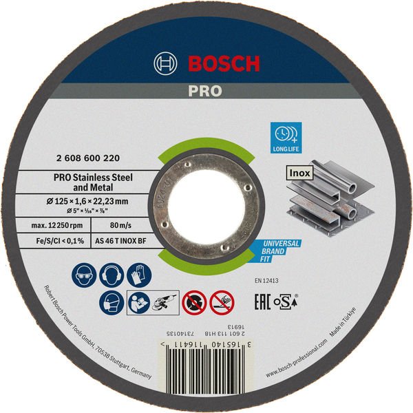Bosch - Trenn-/Schleifscheibe PRO Stainless Steel and 2608600220 Metal Trennscheibe − 25 Stück