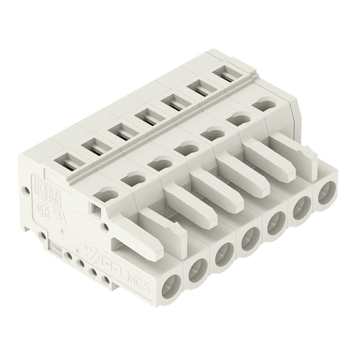 WAGO - Kabelsteckverbinder für Leiterplattensteckverbinder 1-Leiter-Federleiste 721-107/026-000 CAGECLAMP 2,5mm²,lgr − 50 Stück