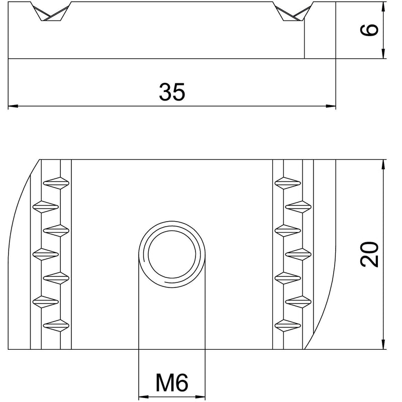 OBO Bettermann - Gleitmutter MS41SN M6 A4 M6, für Profilsch. − 50 Stück