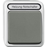 Merten - Installationsschalter Heizungs-Notschalter MEG3448-8029 1-polig, lichtgrau