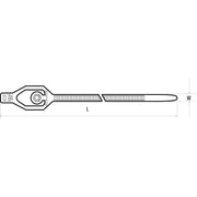 HellermannTyton - Kabelbinder Befestigungsbinder T50RS5 PA66 BK 100 190x4,6 schwarz − 100 Stück