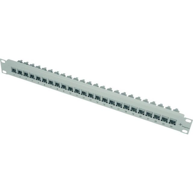 Telegärtner - Patchpanel Kupfer 19Z.-Modulträger 1HE 100007028 für 24AMJ Kupplungen