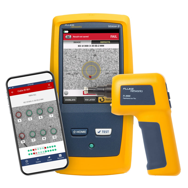 Fluke Networks - Mess-/Testgerät für Kommunikationstechnik Inspektionskamera FI-3000 USB+WiFi MPO-Sonde