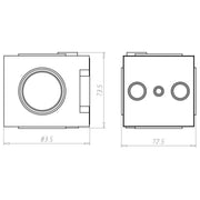 Kaiser - Dose, Gehäuse für Montage in der Wand/Decke Geräte-Verbindungsdose 1264-61 o. Putzhaut 83,5mm − 100 Stück