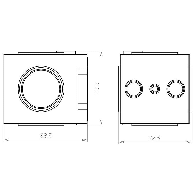 Kaiser - Dose, Gehäuse für Montage in der Wand/Decke Geräte-Verbindungsdose 1264-61 o. Putzhaut 83,5mm − 100 Stück