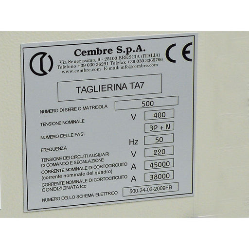 Cembre - Kennzeichnungsmaterial 88946 MG-VRT-A PVC 25X140M 88946 M WEISS − 100 Stück