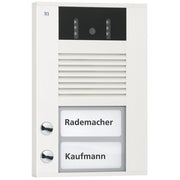 TCS Tür Control - Türstation für Türkommunikation Video color Außenstation AVD14023-0018 2Tast 1reih.AP ws