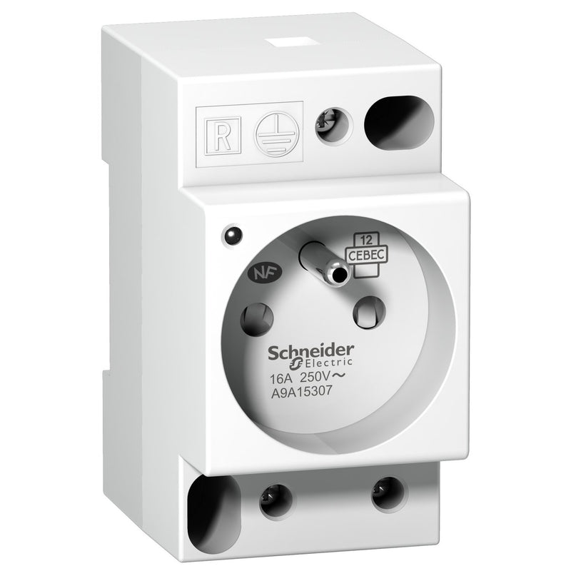 Schneider Electric - Steckdose Reiheneinbau Steckdose A9A15307 16A mit Led