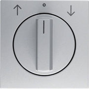 Berker - Abdeckung/Bedienelement für Installationsschalterprogramme Zentralstück mit Drehknopf 1080140400 Jal. B.7 alu