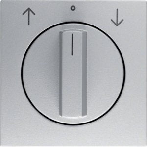 Berker - Abdeckung/Bedienelement für Installationsschalterprogramme Zentralstück mit Drehknopf 1080140400 Jal. B.7 alu