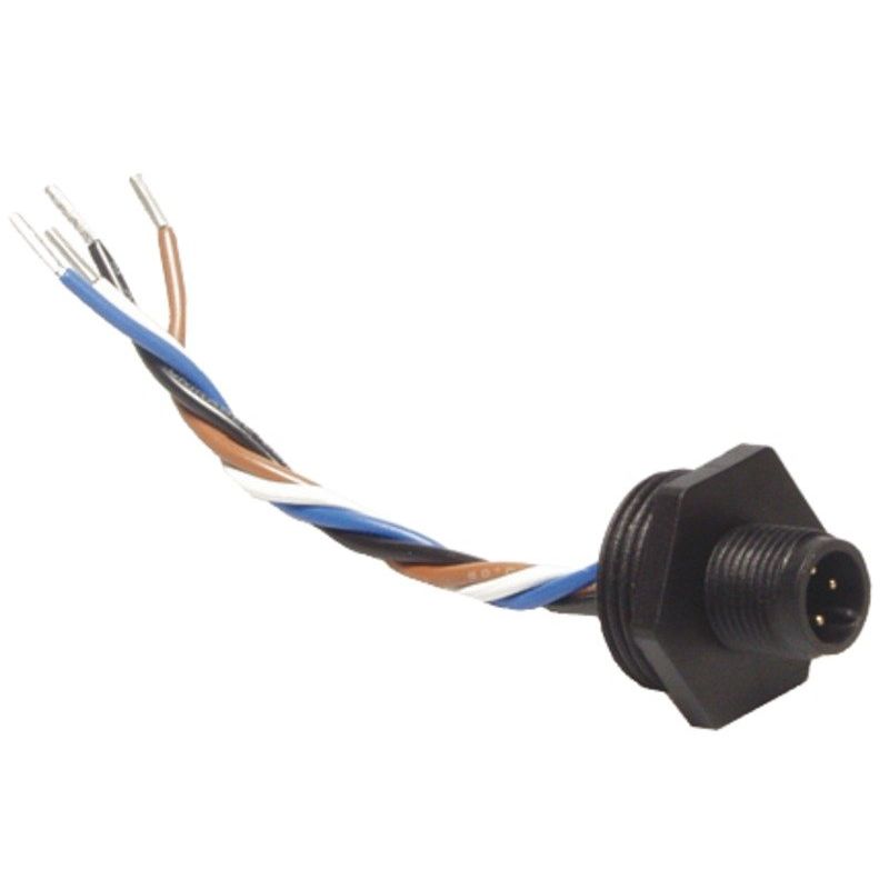 Leuze - Rundsteckverbinder, Einbau (mit Leitung) Einbaustecker AC-PLP-8
