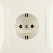 Berker - Steckdose SCHUKO-Steckdose ws/gl 47428982 m.Abdeckplatte