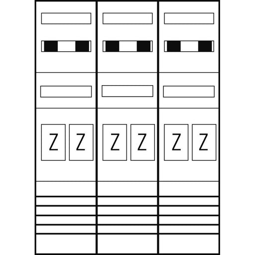 ABN - Zählerfeld Zählerplatz EZ37460 eHZ 6Z