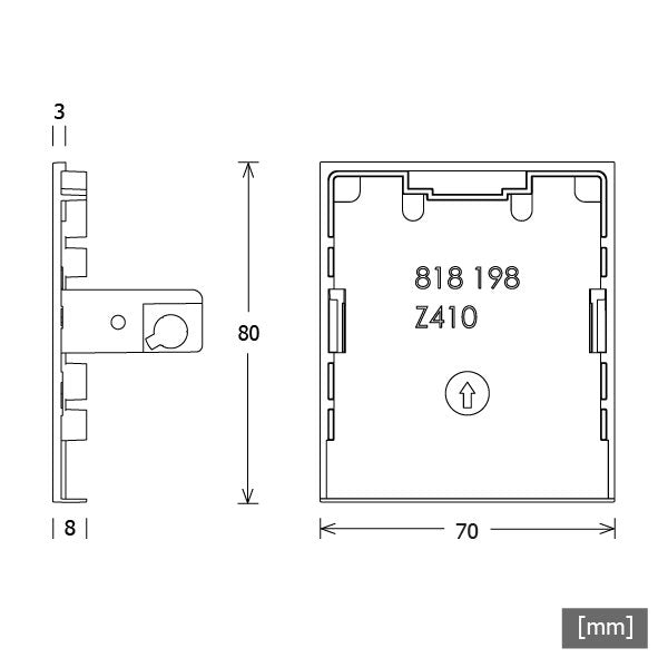 LTS Licht&Leuchten - Mechanisches Zubehör/Ersatzteile für Leuchten Enddeckel LK-Z 070.001 sw VE2 schwarz (2Stück)
