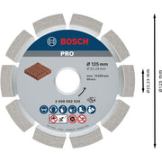 Bosch - Trenn-/Schleifscheibe Diamanttrennscheibe 2608602534 125x22,23mm