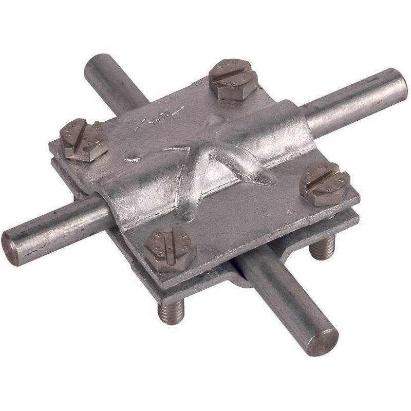 DEHN - Verbinder für Blitzschutz Kreuzstück St/tZn KS8.10810FL30OVSTTZN f.Rd 8-10/8-10mm