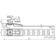 DEHN - Dachleitungshalter für Blitzschutz Dachleitungshalter LHUS8H16L205KTGRV2A UNIsnap NIRO/grau