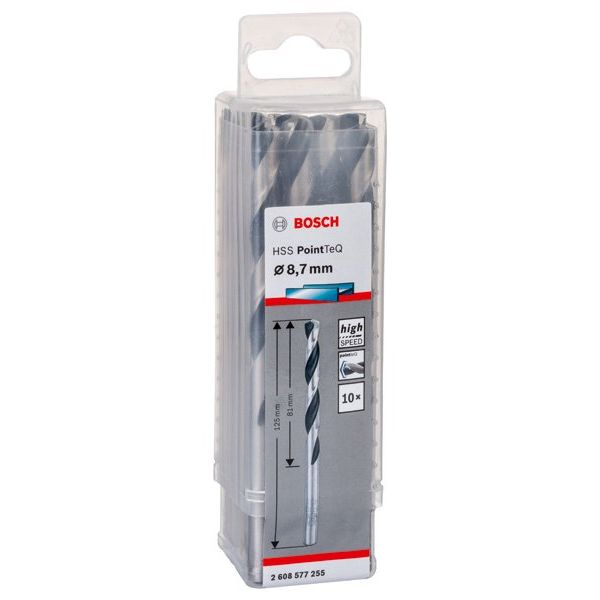 Bosch - Bohrer Metallspiralbohrer HSS 2608577255 PointTeQ DIN 338 8,7
