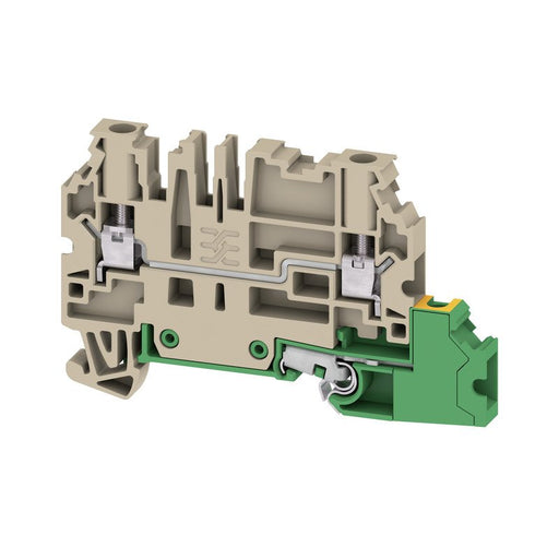 Weidmüller - Durchgangs-Reihenklemme Klemme W2C 4 FT-PE Schraubanschl.,4mm² − 50 Stück