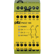 Pilz - Gerät zur Überwachung von sicherheitsgerichteten Stromkreisen Not-Aus-Schaltgerät PNOZ 16S #774073 110AC 24DC 2n/o 2so