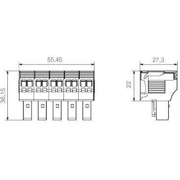 Weidmüller - Zubehör/Ersatzteile für Industriesteckverbinder Steckverbinder PTDS 4 Push In − 10 Stück