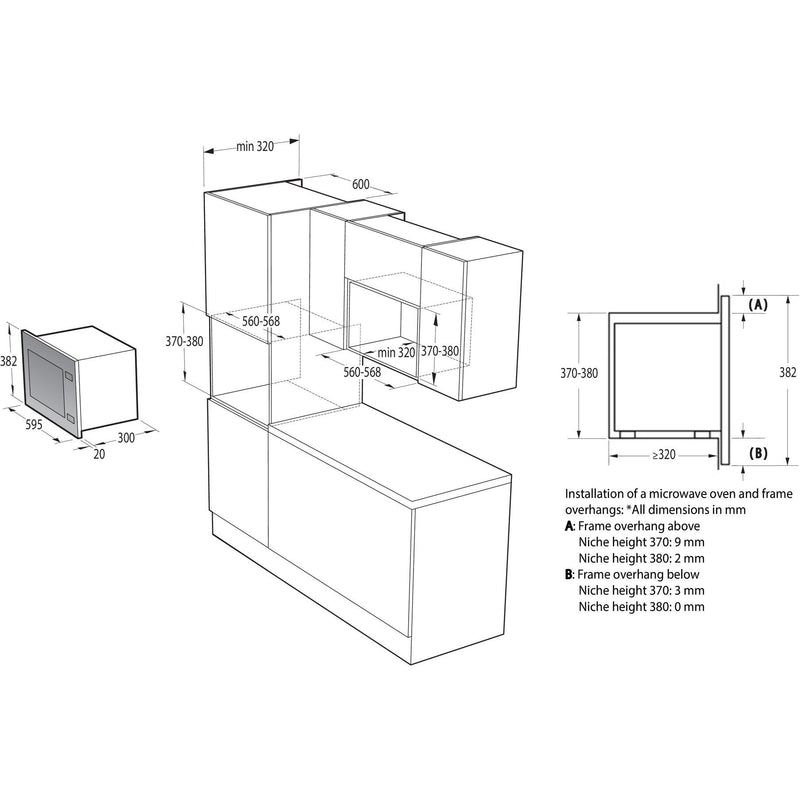 Gorenje - Mikrowellengerät EB-Mikrowelle m. Grill BM171EG1B 700/1000W,17L,sw