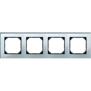 Merten - Abdeckrahmen Rahmen Glas 4f.diam/si 489460 waage/senkrecht