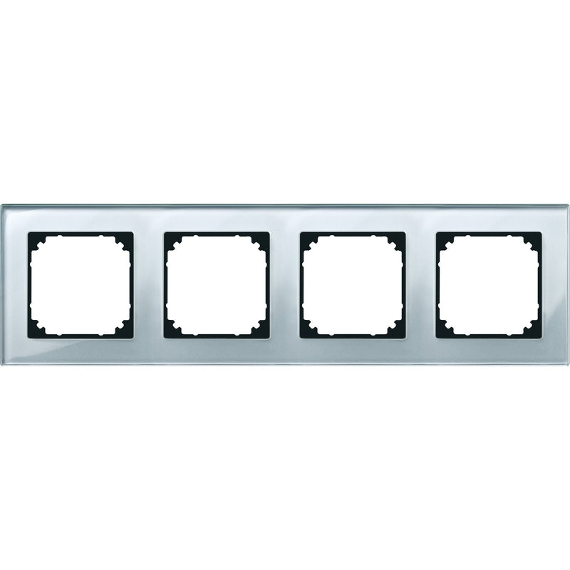 Merten - Abdeckrahmen Rahmen Glas 4f.diam/si 489460 waage/senkrecht