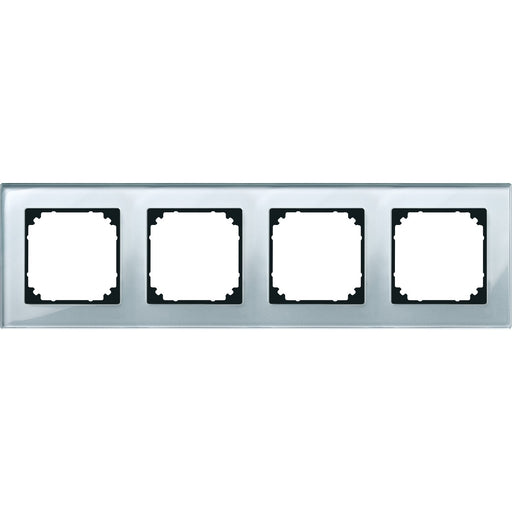 Merten - Abdeckrahmen Rahmen Glas 4f.diam/si 489460 waage/senkrecht