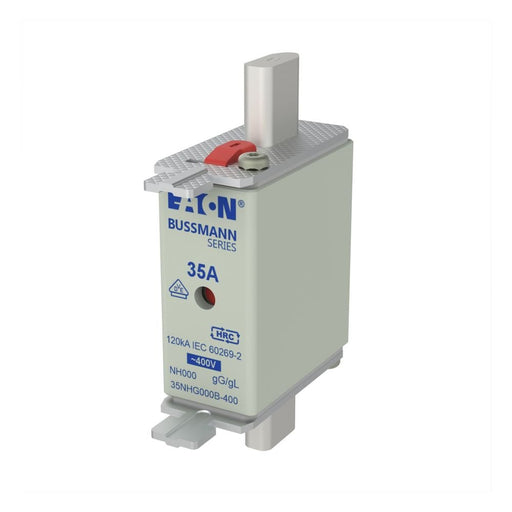 Eaton - Messersicherung Sicherungseinsatz Nieders. 35NHG000B-400 35A AC 400V 120kA − 3 Stück