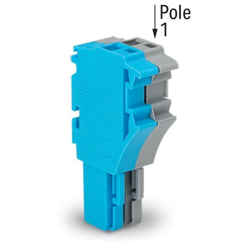 WAGO - Ein- und mehrpolige Klemmenleiste 1-Leiter-Federleiste 2022-102/000-039 4 mm²,gn-ge/bl/gr − 200 Stück