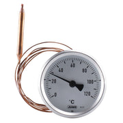 Jumo - Temperaturschalter Zeigerthermometer 00491078 0-120°C,Fernlei.1,5m