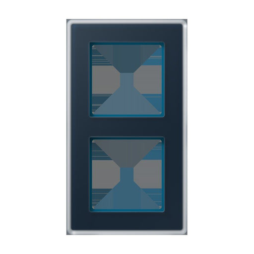 Jung - Abdeckrahmen Glasrahmen 2fach AV 582 GLM NB nachtblau − 1 Stück by Jung
