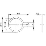 Telegärtner - Zubehör/Ersatzteile für Fernmeldetechnik Masselötfahne 5/8Z 100020362 vernickelt − 100 Stück