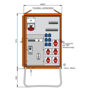 Walther Werke - Baustromverteiler Verteilerschrank WV0428R1 55kVA