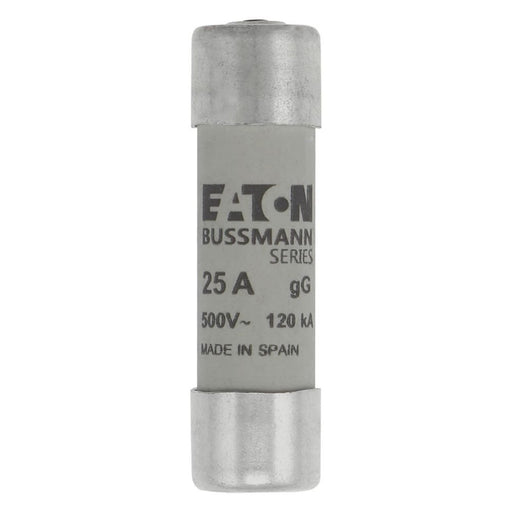 Eaton - Zylindrische Sicherung Sicherungseinsatz Nieders. CYL GG 14,#C14G25S 25A AC 500V 120kA − 10 Stück